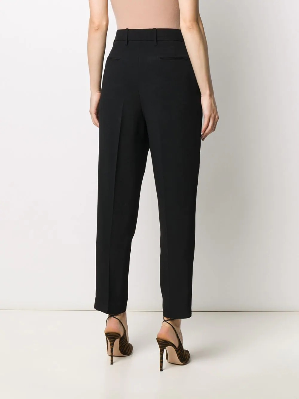 high waist slim trousers - 4