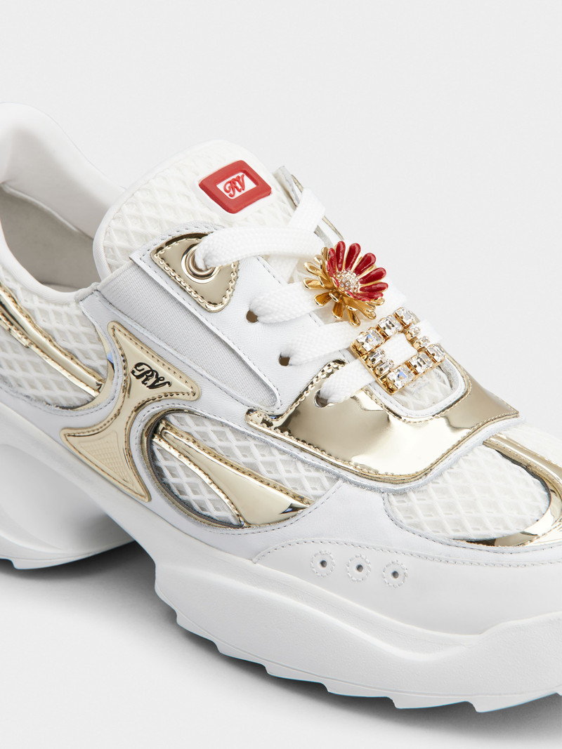 Viv' on the Run Sneakers in leather and fabric 3