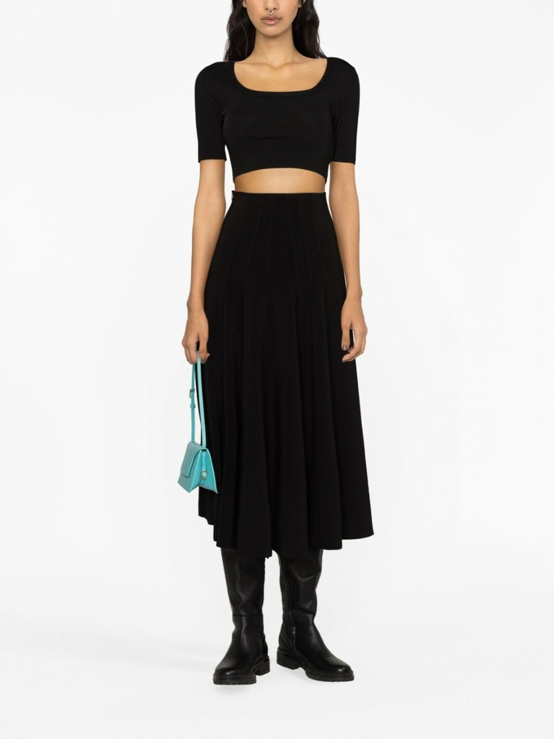 NORMA KAMALI Grace A-line midi skirt outlook