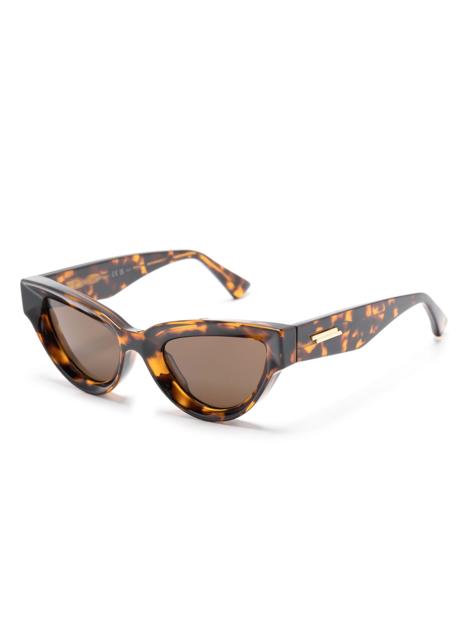 Brown Edgy Cat-Eye Sunglasses - 2