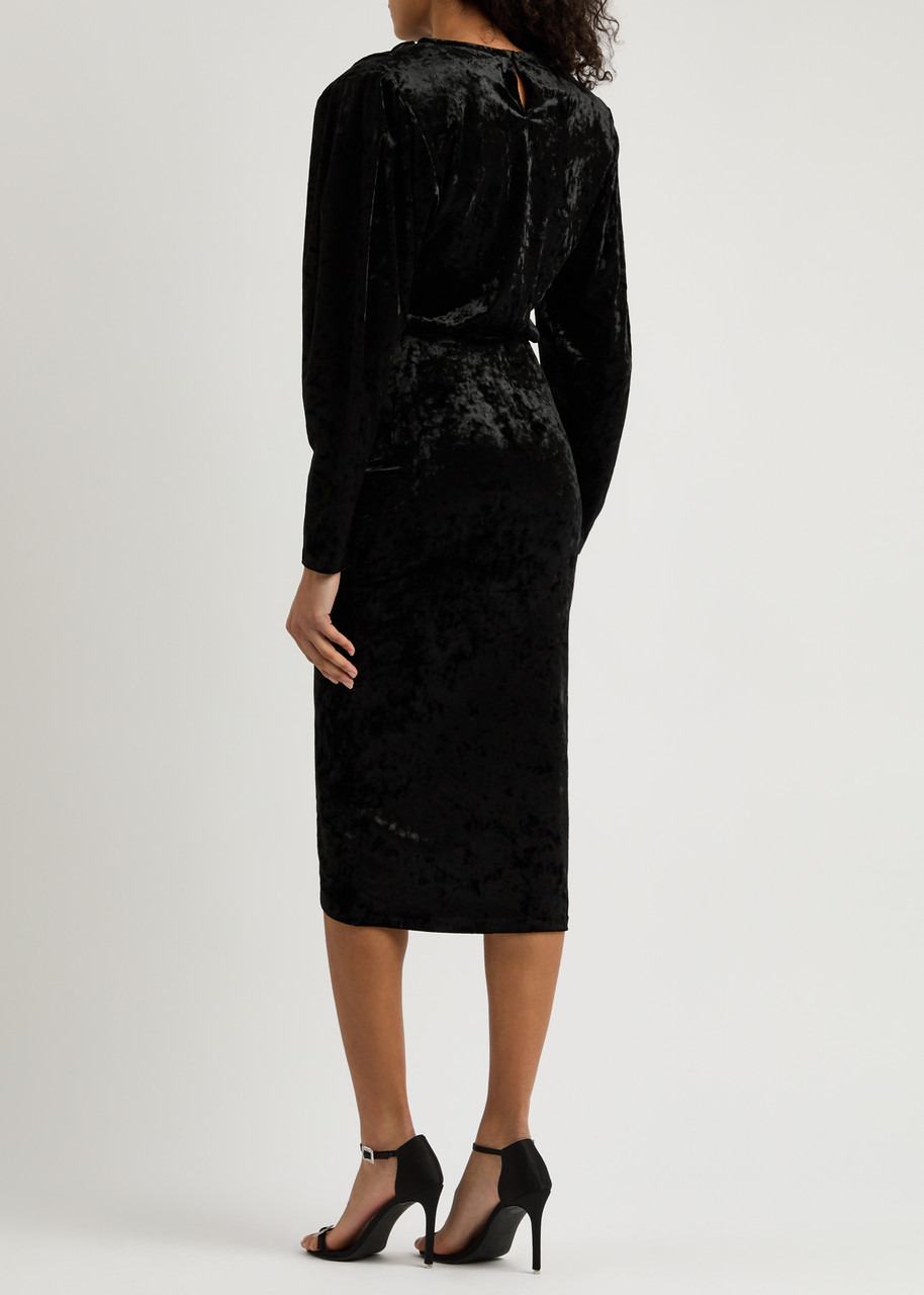 Isabel Marant étoile Hadley Draped Velvet Midi Dress - 3
