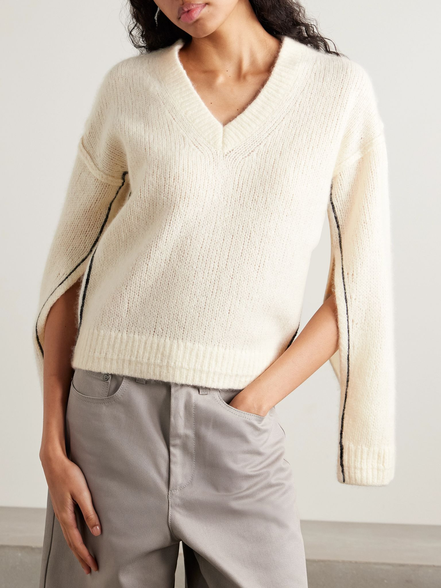 Cashmere sweater Ivory - 5