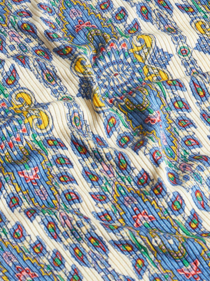 SILK-BLEND MEDALLION AND PAISLEY SWEATER - 7