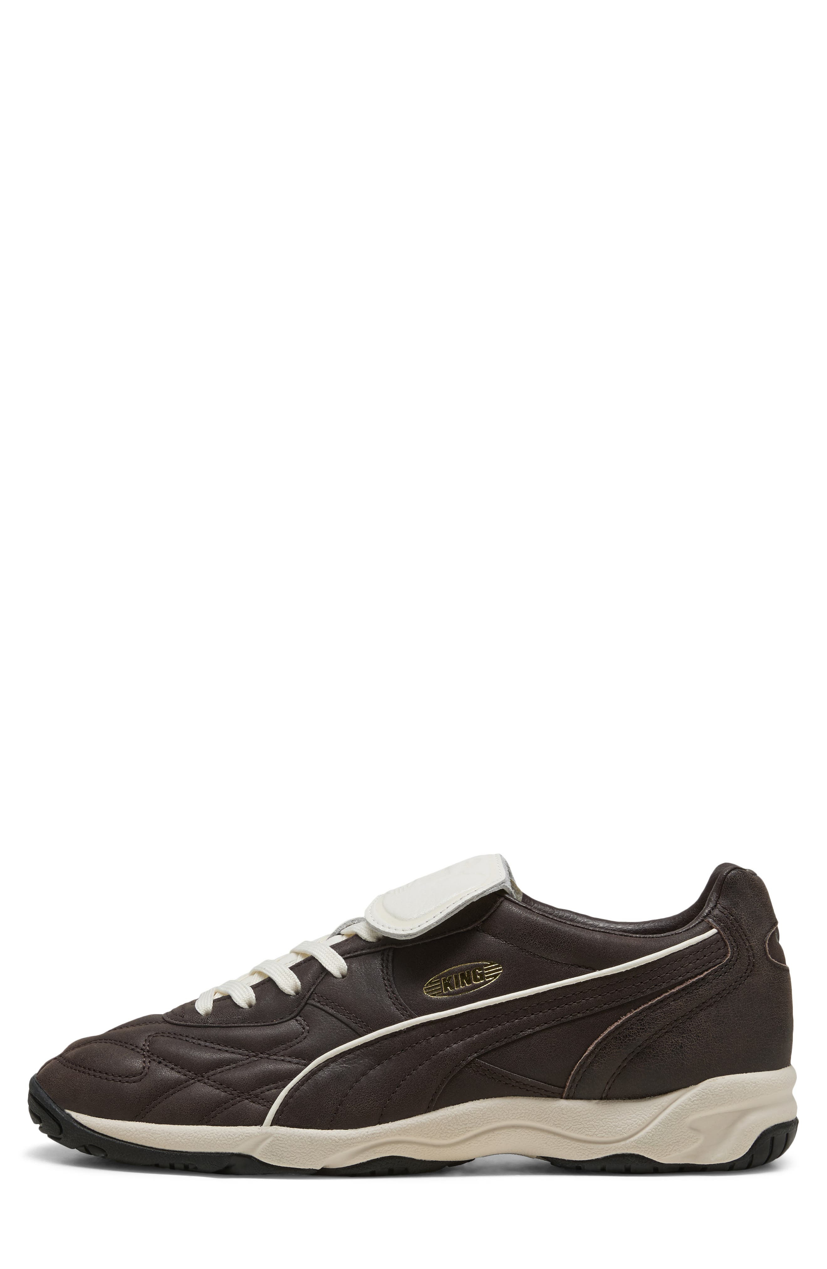 PUMA King Indoor Premium Soccer Sneaker in Dark Chocolate/Warm White at Nordstrom - 6