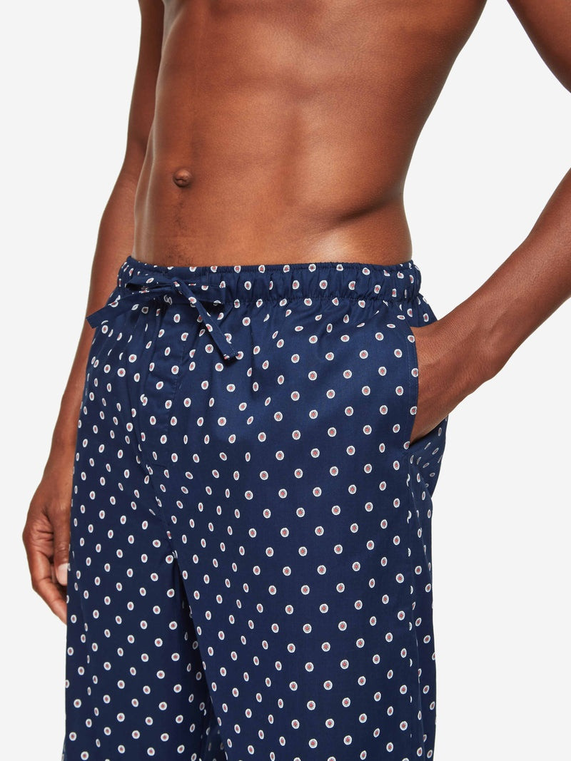 Men's Lounge Trousers Nelson 93 Cotton Batiste Navy 2