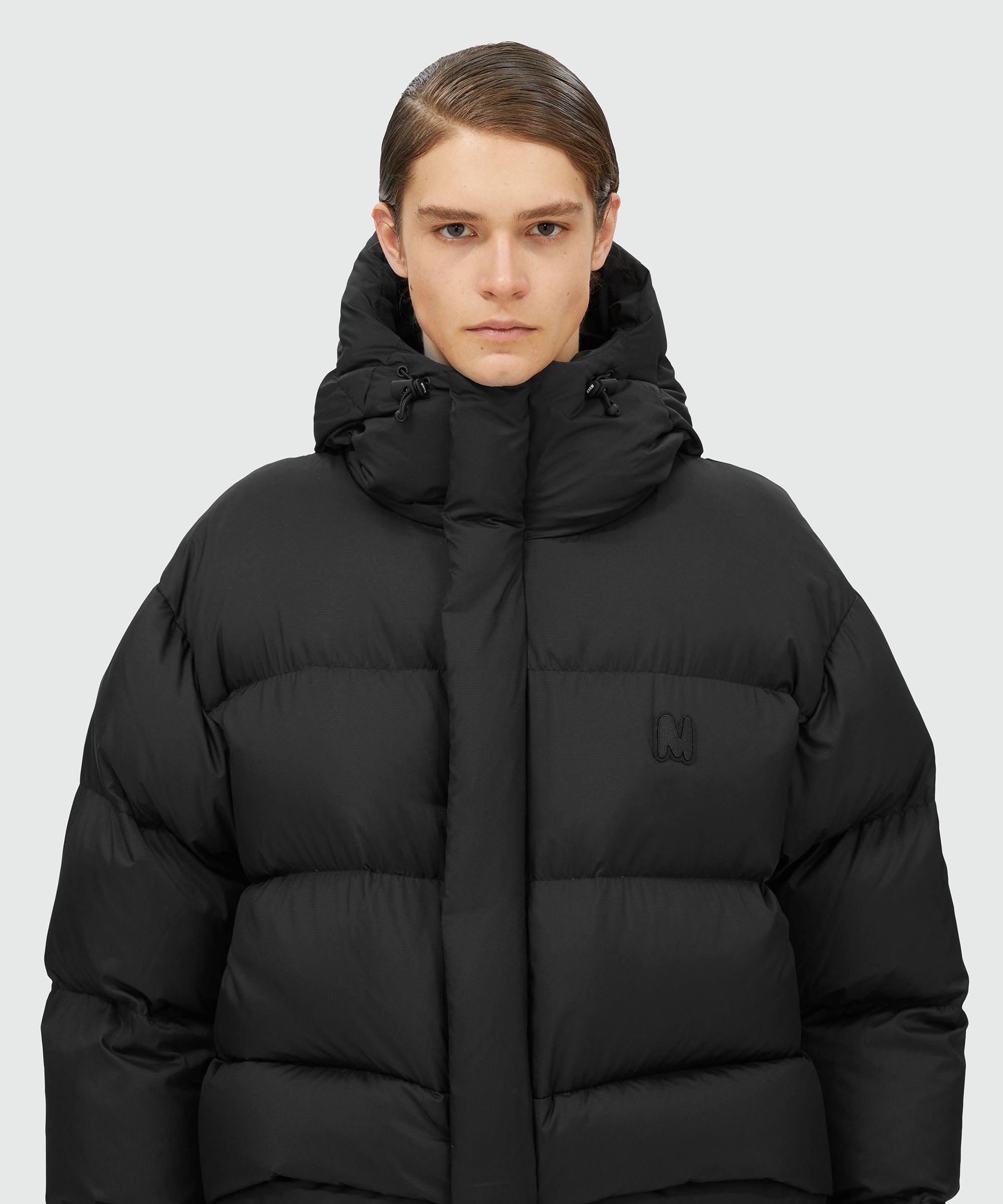 Nylon down jacket with "TheMwave" patch - 5