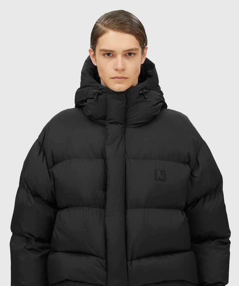 Nylon down jacket with "TheMwave" patch 5