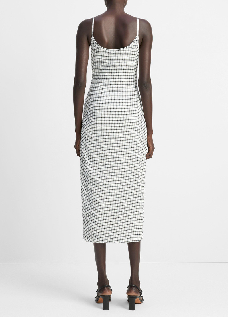 Vince Checked Smocked Tank Dress outlook