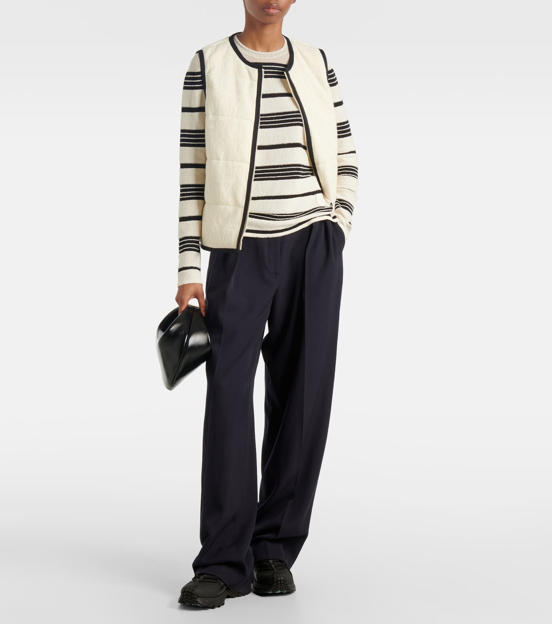 Striped cotton-blend sweater - 2