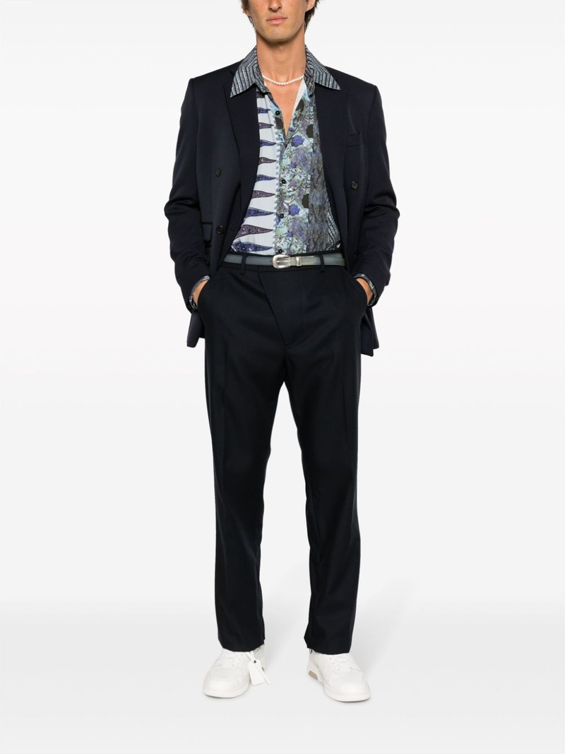 424 asymmetric button-fastening wide-leg trousers outlook