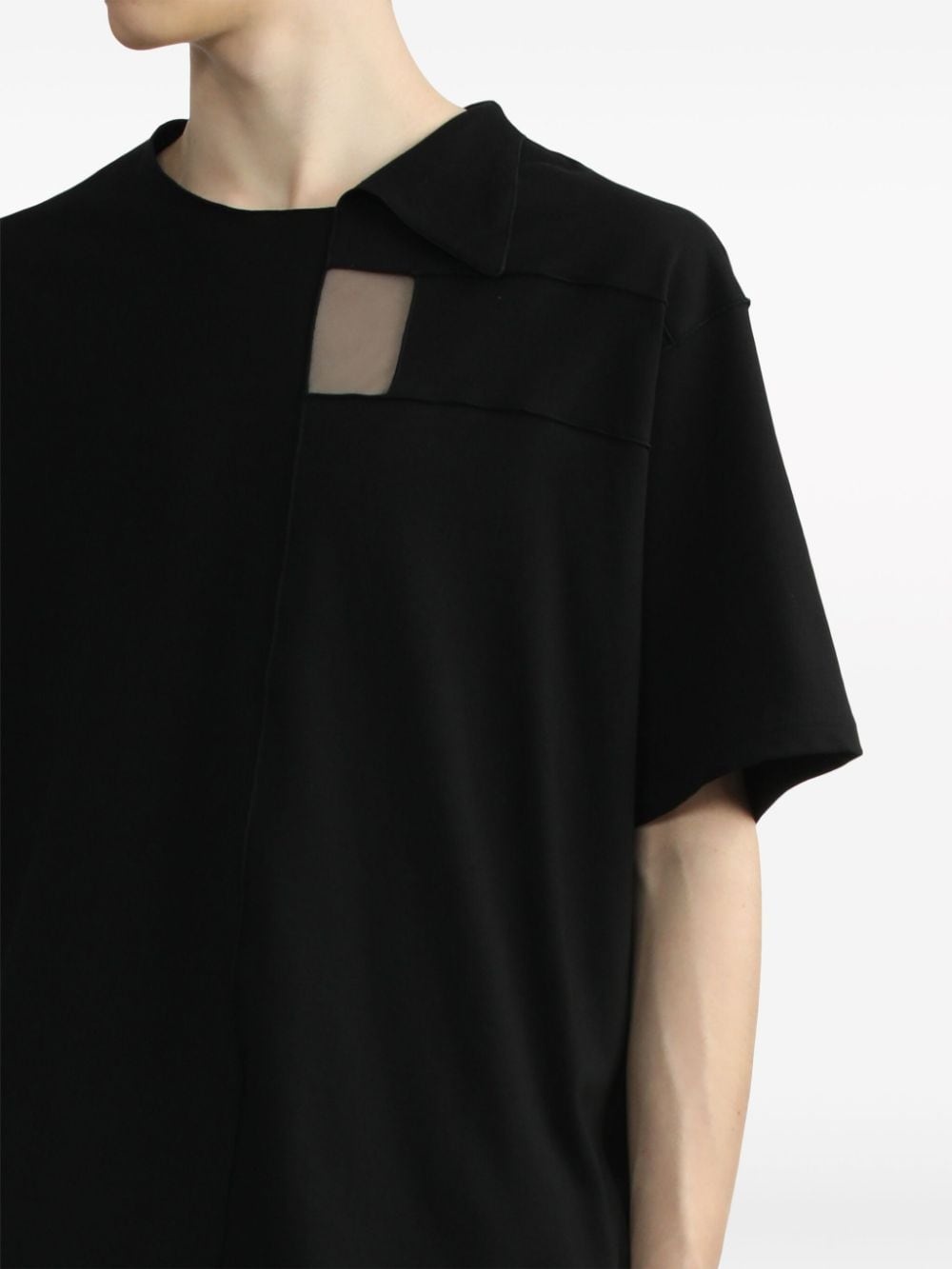 asymmetric cotton T-shirt - 5