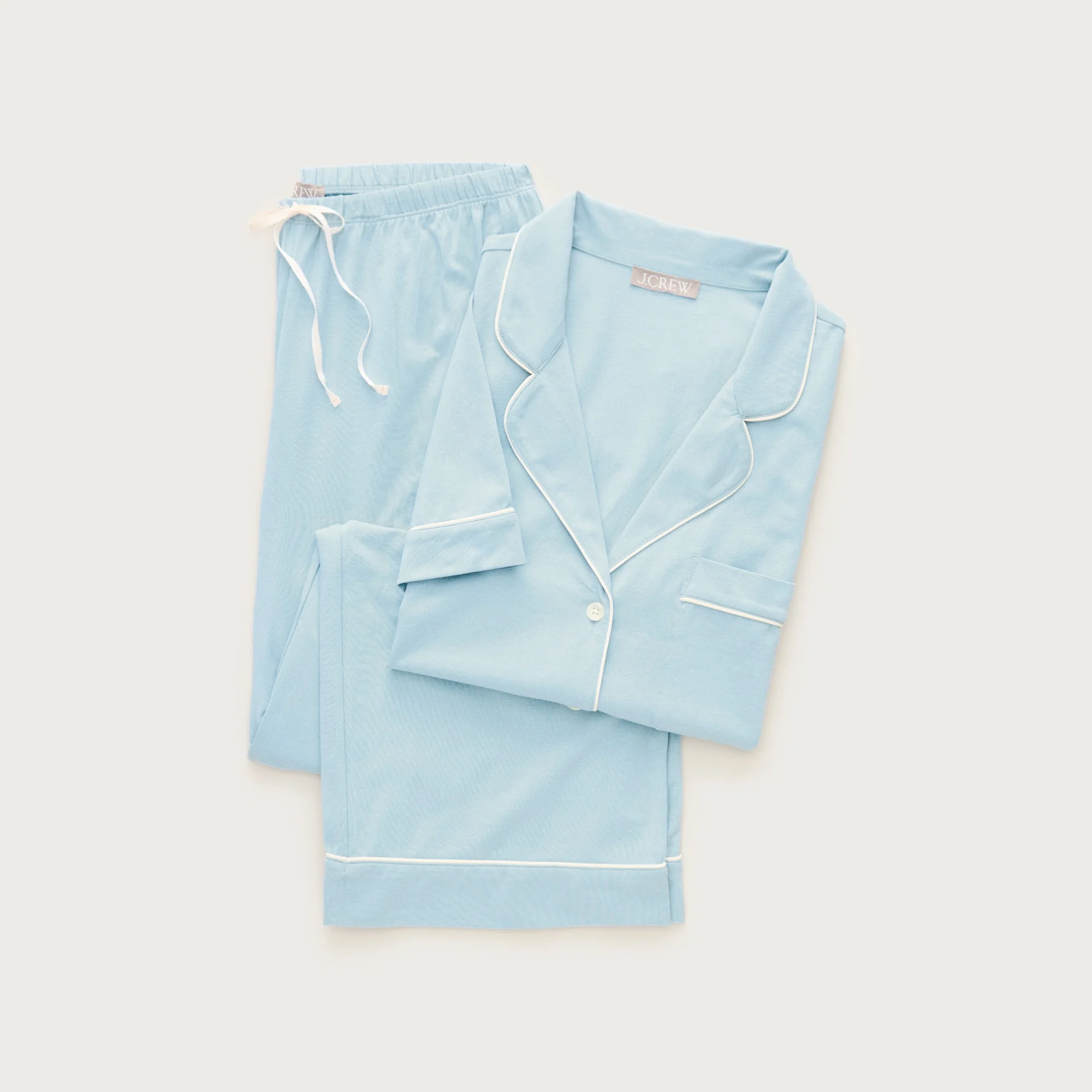 Dreamy cotton-blend short-sleeve pajama pant set - 1