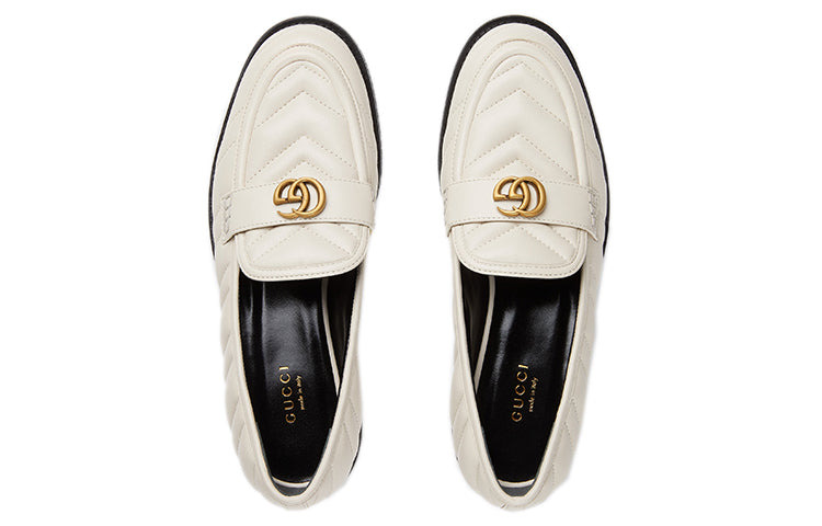 (WMNS) Gucci Loafer With Double G 'White' 670399-BKO60-9022 - 4