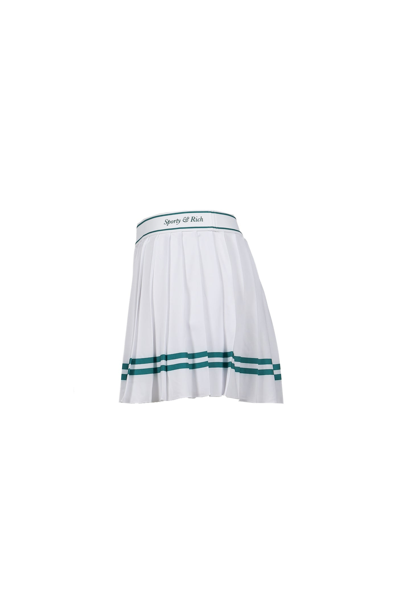 ITALIC LOGO PLEATED SKIRT / WHT ALPINE - 3