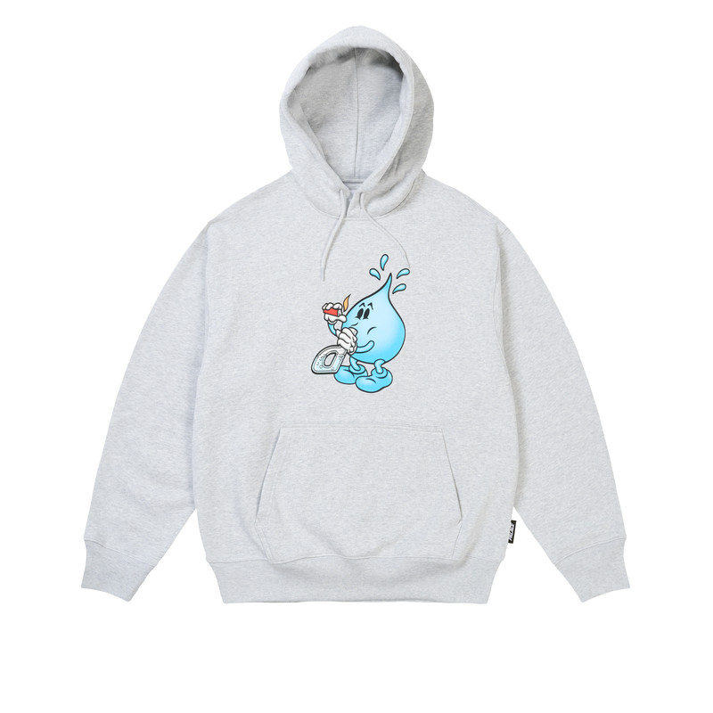 PALACE WORLD INDUSTRIES HOOD GREY MARL 1
