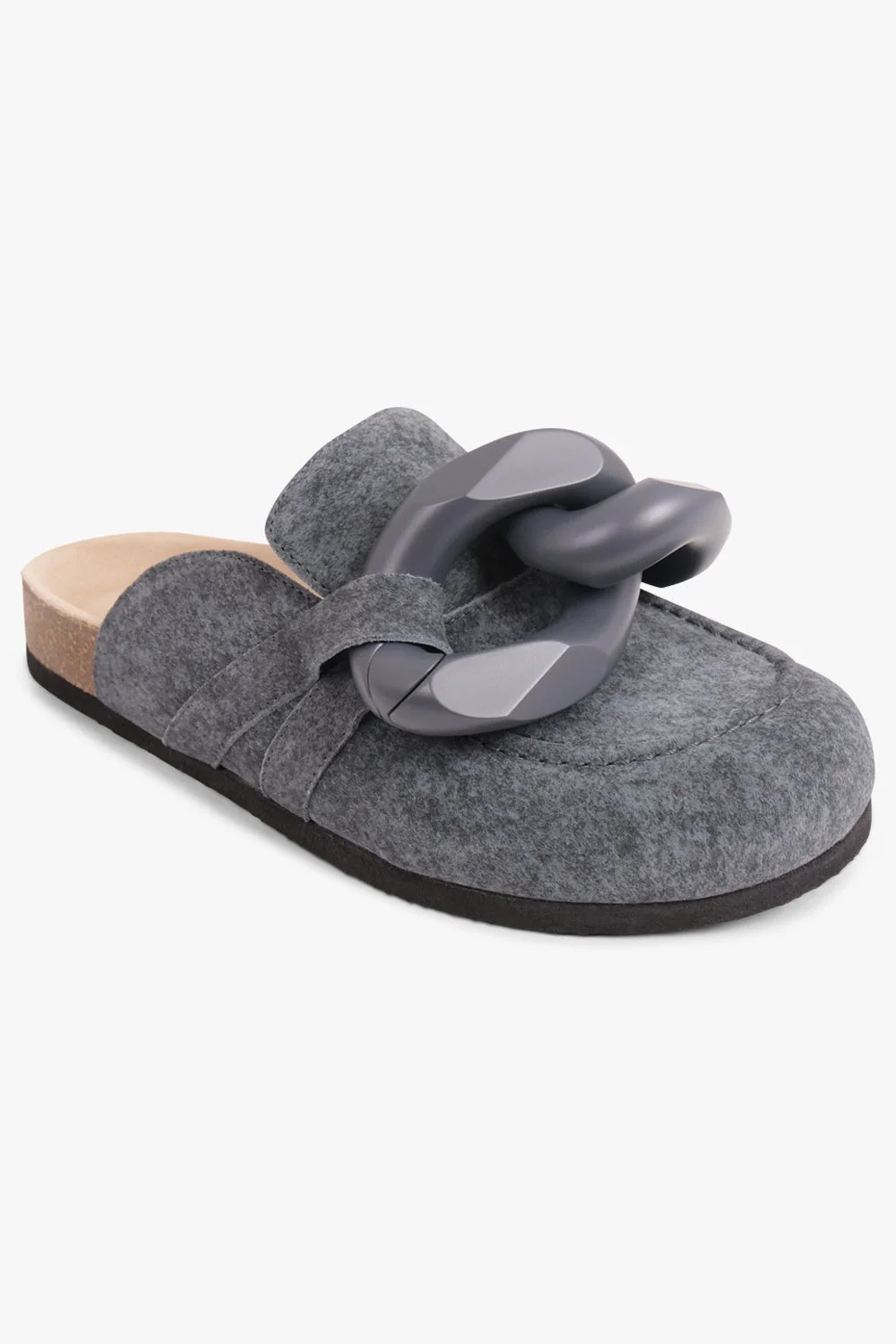 CHAIN MULE SLIP ON LOAFER | GREY - 1