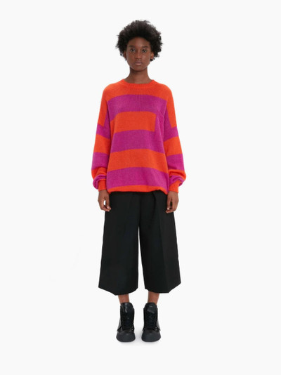 JW Anderson STRIPED PATCHPOCKET CREWNECK JUMPER outlook