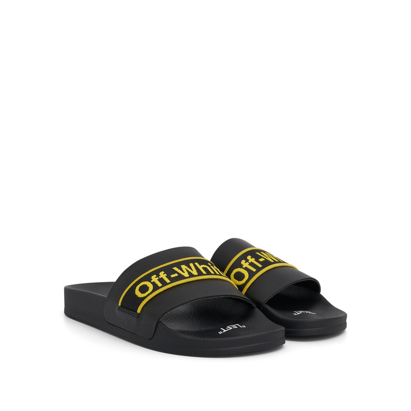 OFF-WHITE Industrial Belt Slide in Black/Yellow outlook