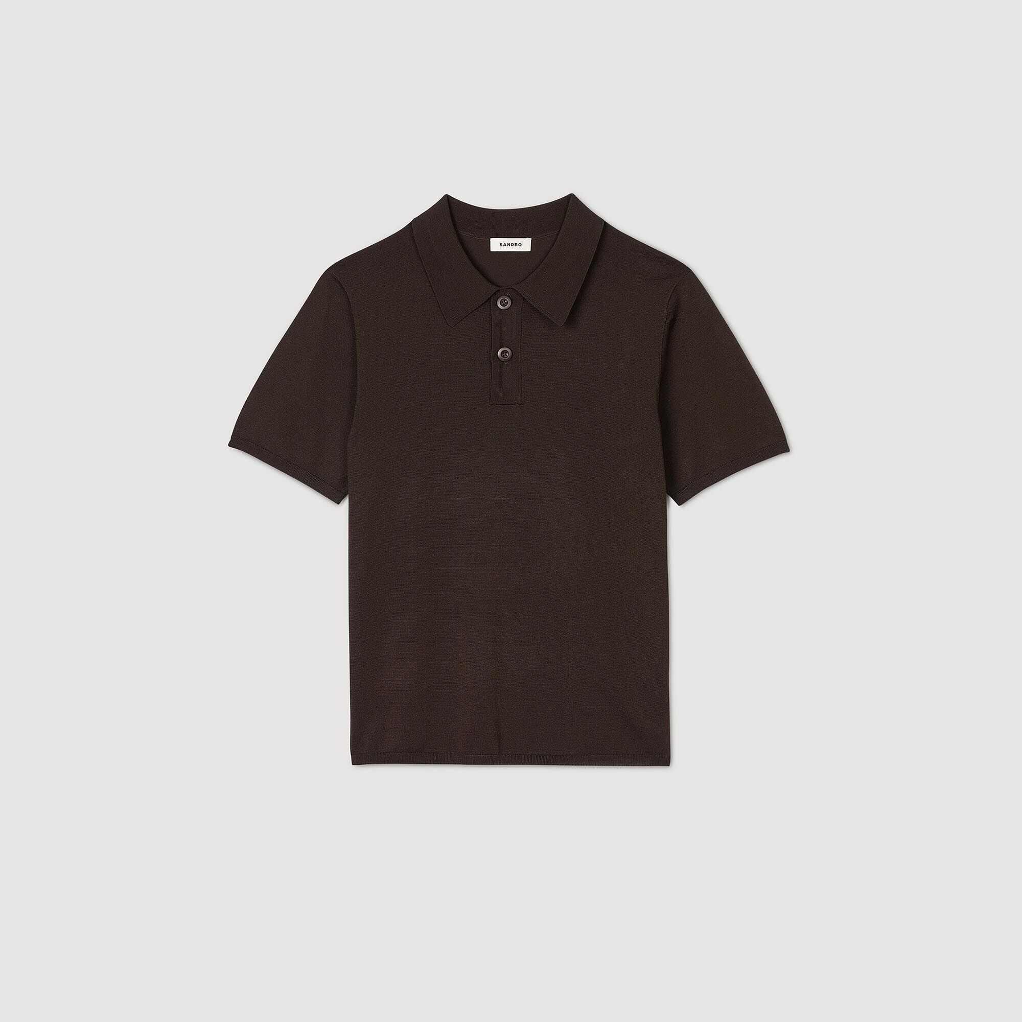 SHORT-SLEEVE KNITTED POLO SHIRT - 1