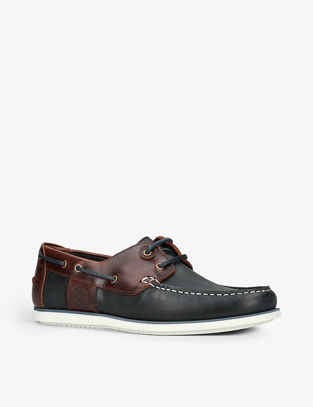Wake logo-debossed leather boat shoes - 3