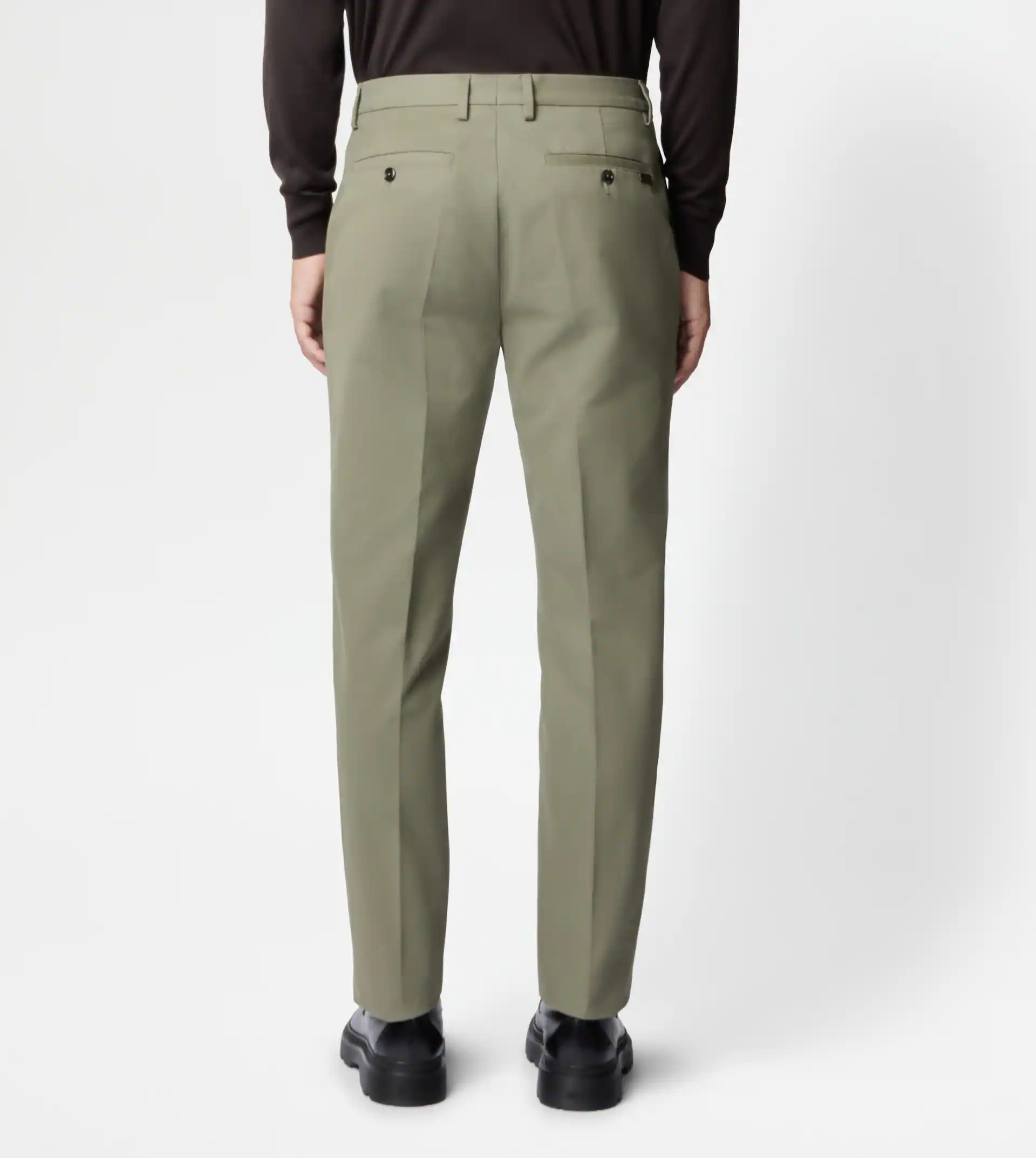 TROUSERS IN GABARDINE - GREEN - 5