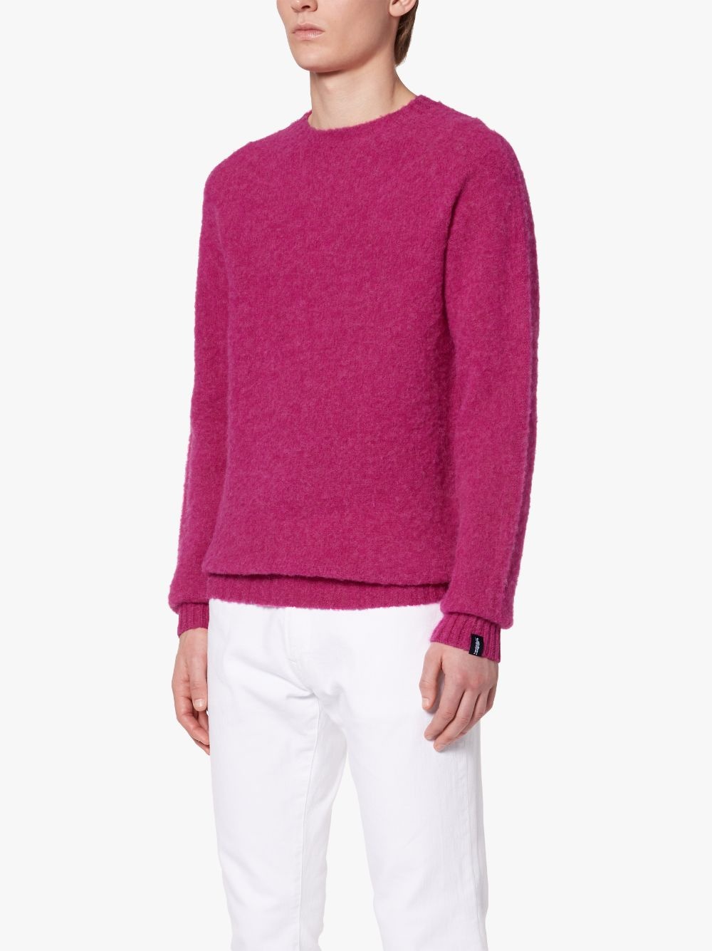 HUTCHINS PINK WOOL CREW NECK SWEATER - 3
