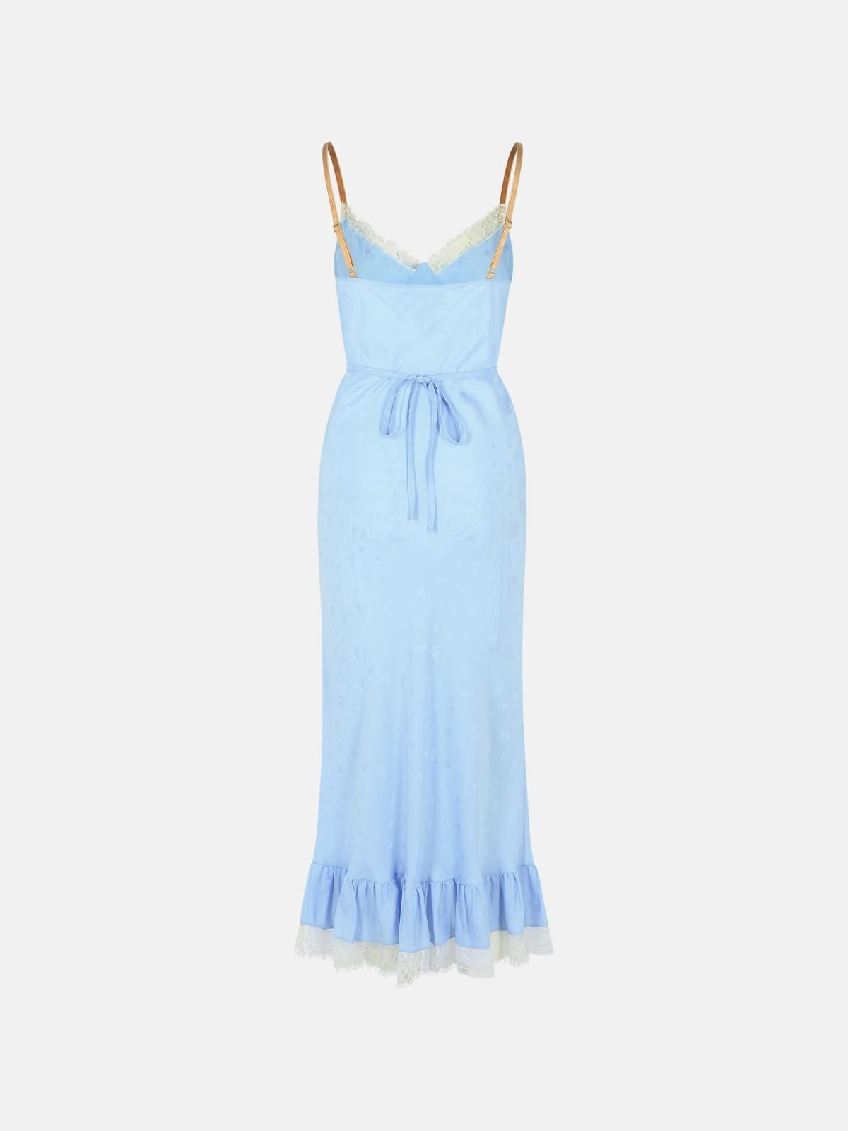 LIGHT BLUE SILK MISOT DRESS - 3