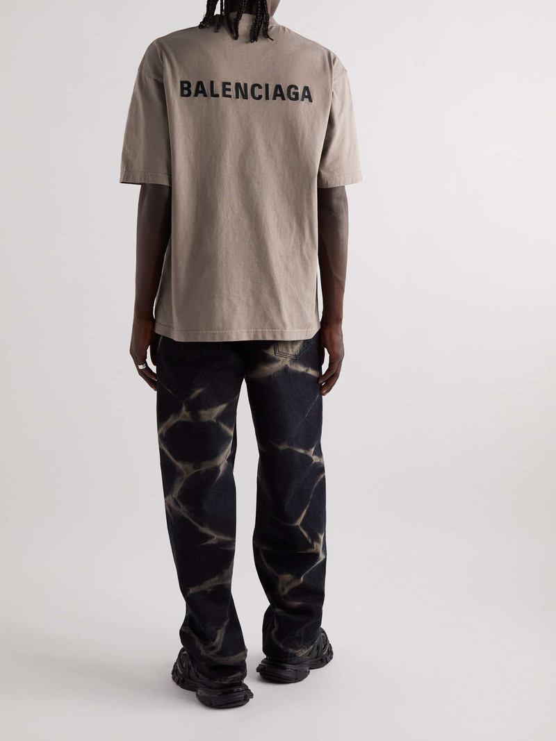 BALENCIAGA Logo-Embroidered Cotton-Jersey T-Shirt outlook
