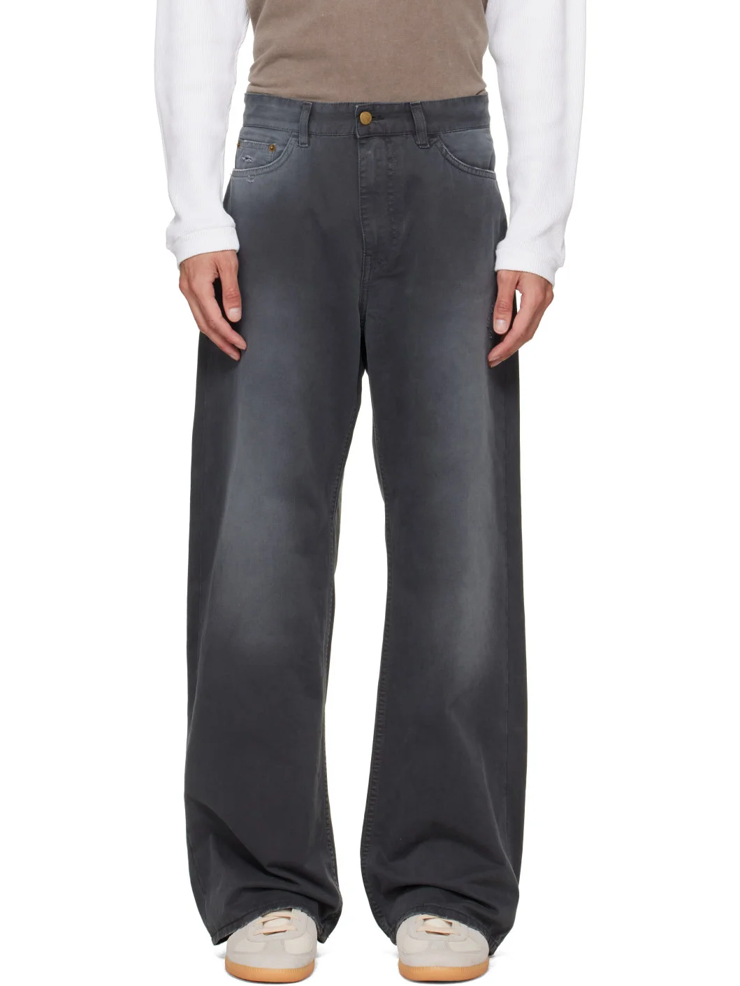 Gray Chino Trousers - 1