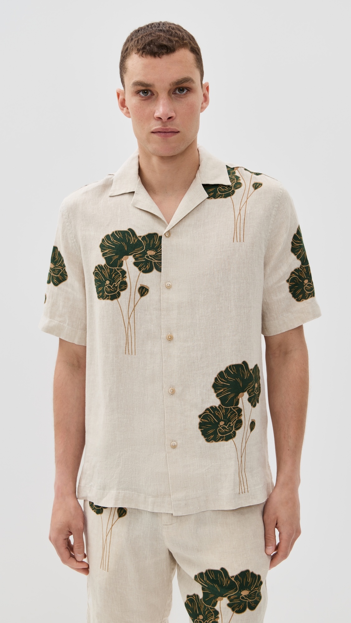 Roberto Linen Short Sleeve Shirt - 6