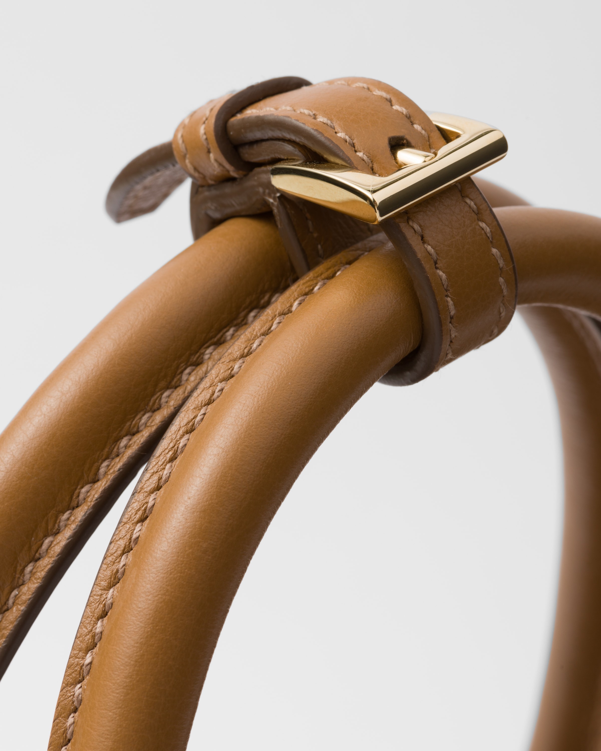 Prada Buckle large leather handbag with belt - 7