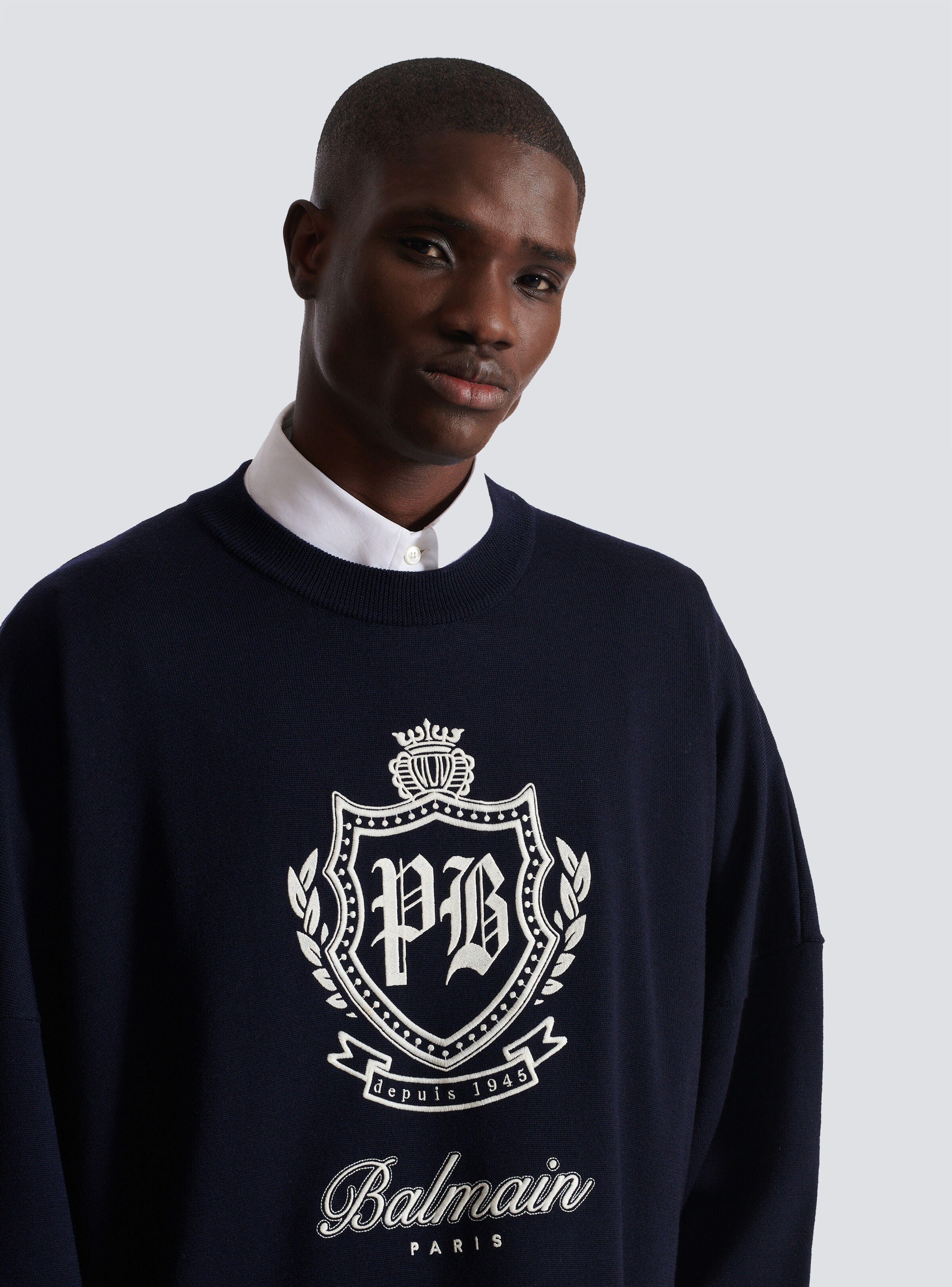 College Emblem knit jumper - 7