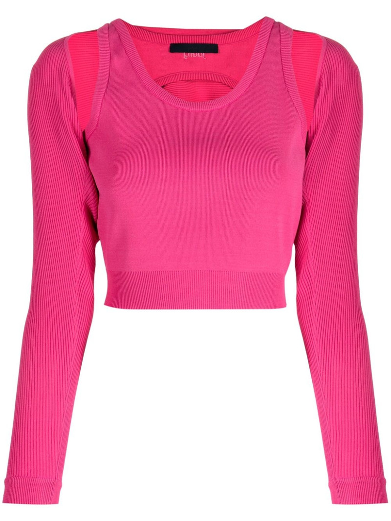 cut-out layered cropped top 1