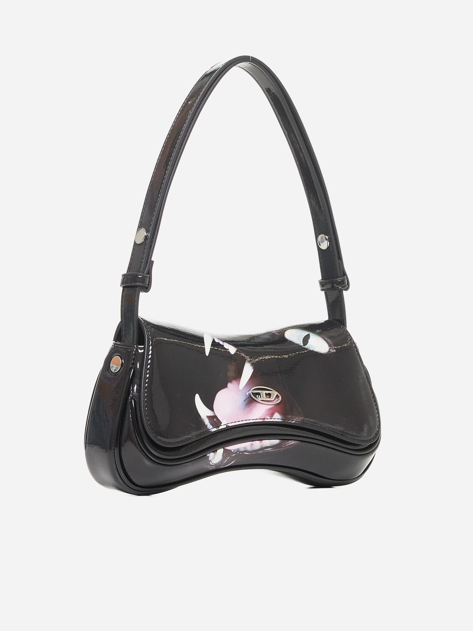 ポーチ Play Clutch - DIESEL - Cotton - Black Women's Play-Semi gloss leather shoulder bag | Black | Diesel