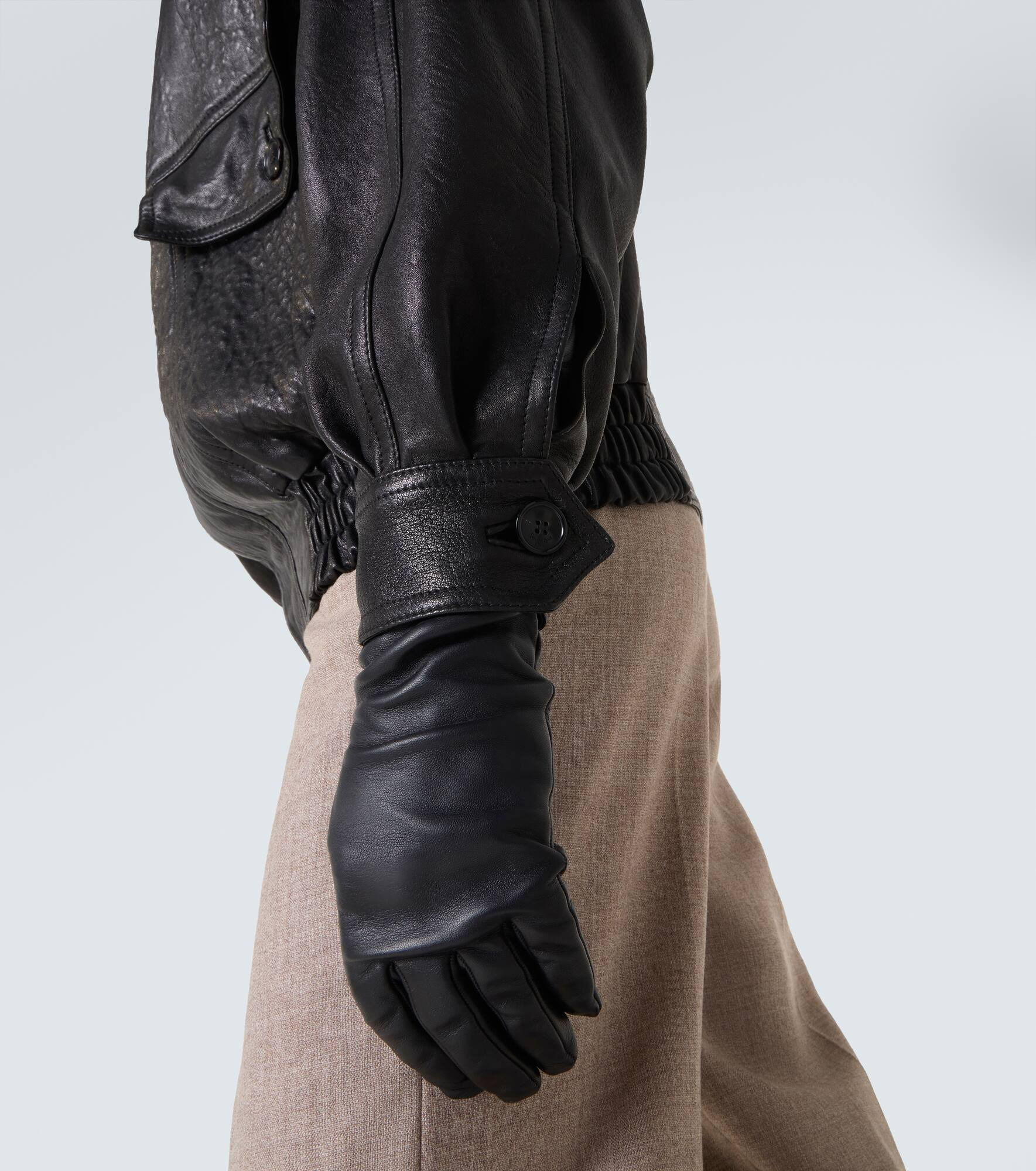 Leather bomber jacket - 8