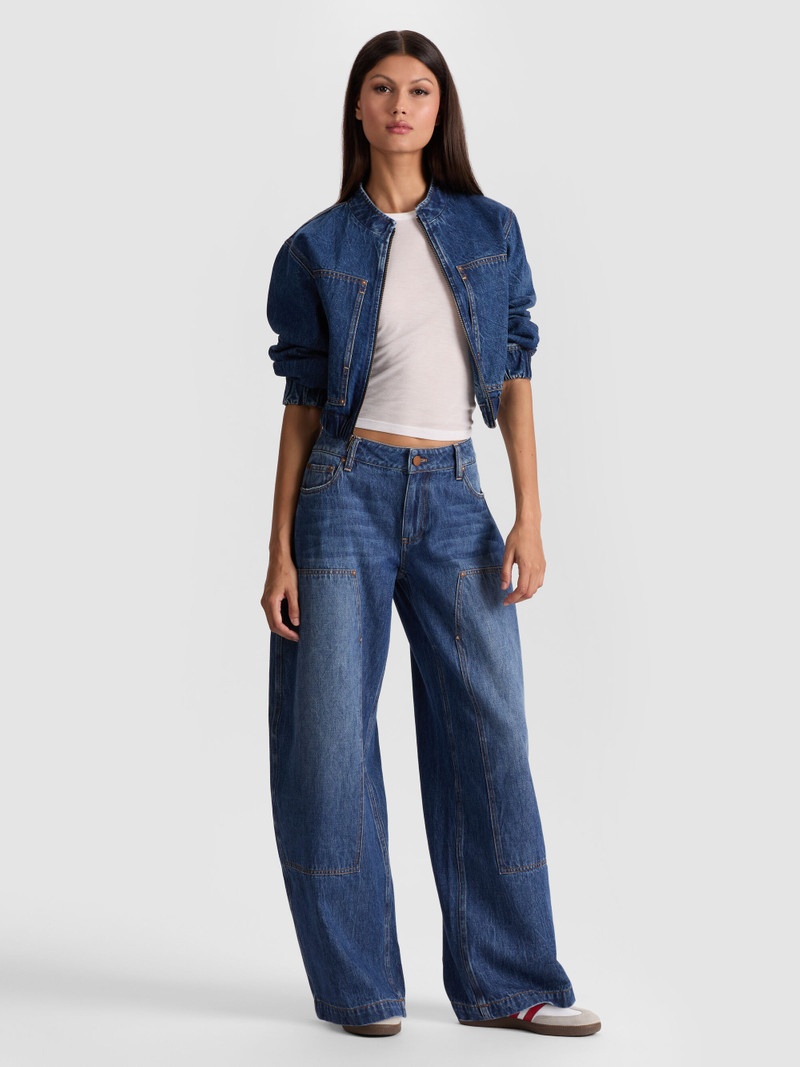 Alice + Olivia MATEO DENIM CARPENTER JACKET outlook