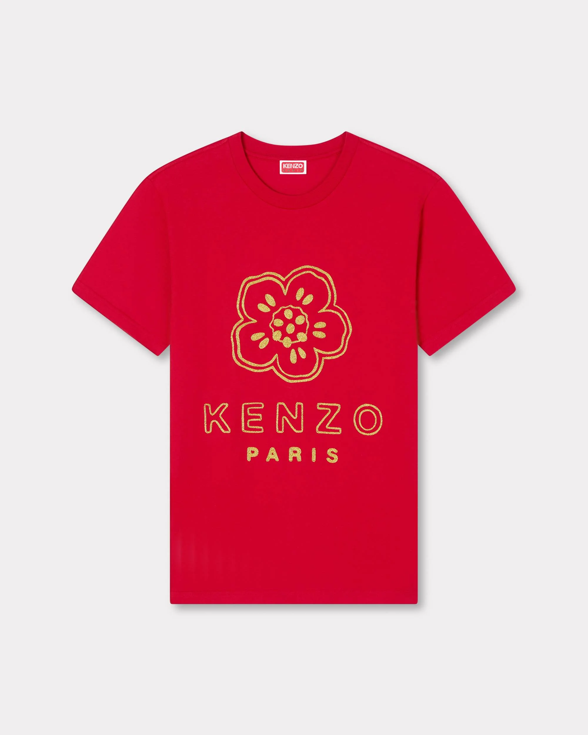 'Boke Flower' embroidered slim T-shirt in cotton - 1