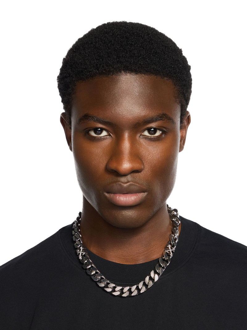 Off-White Arrow Chain Textured Necklace outlook