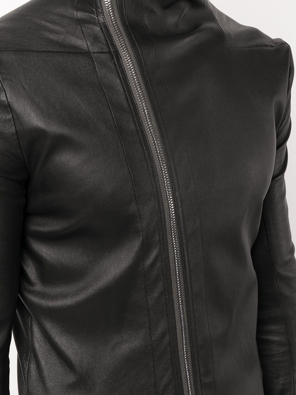 Gary asymmetric leather jacket - 5