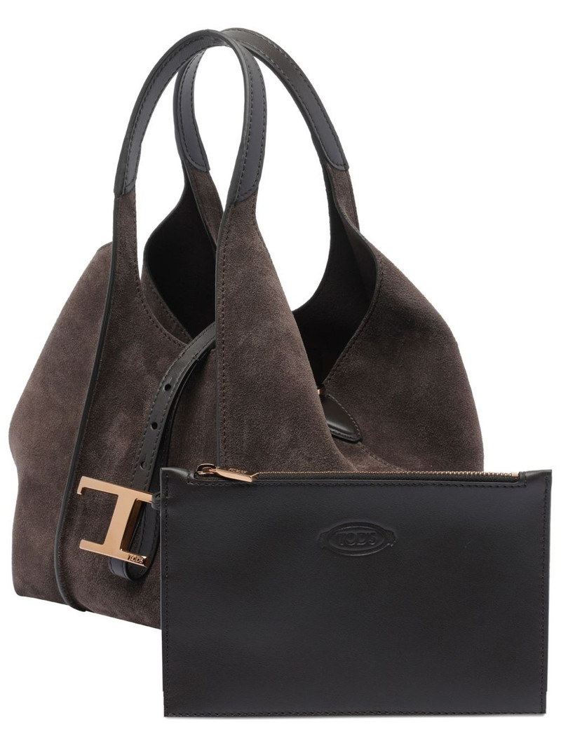 Timeless suede-leather T-buckle shoulder bag 4
