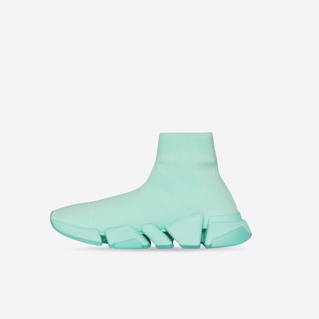 Women's Speed 2.0 Recycled Knit Sneaker With Transparent Sole in Green - 6