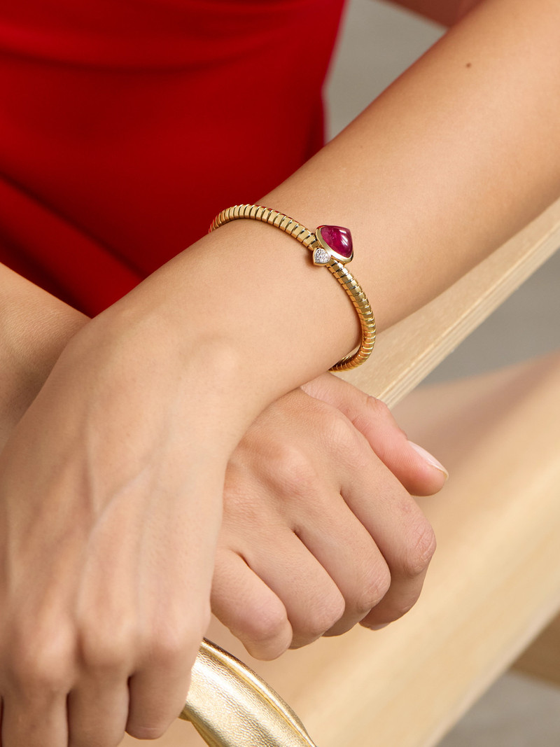 Marina B 18-karat Gold Rubellite And Diamond Cuff outlook