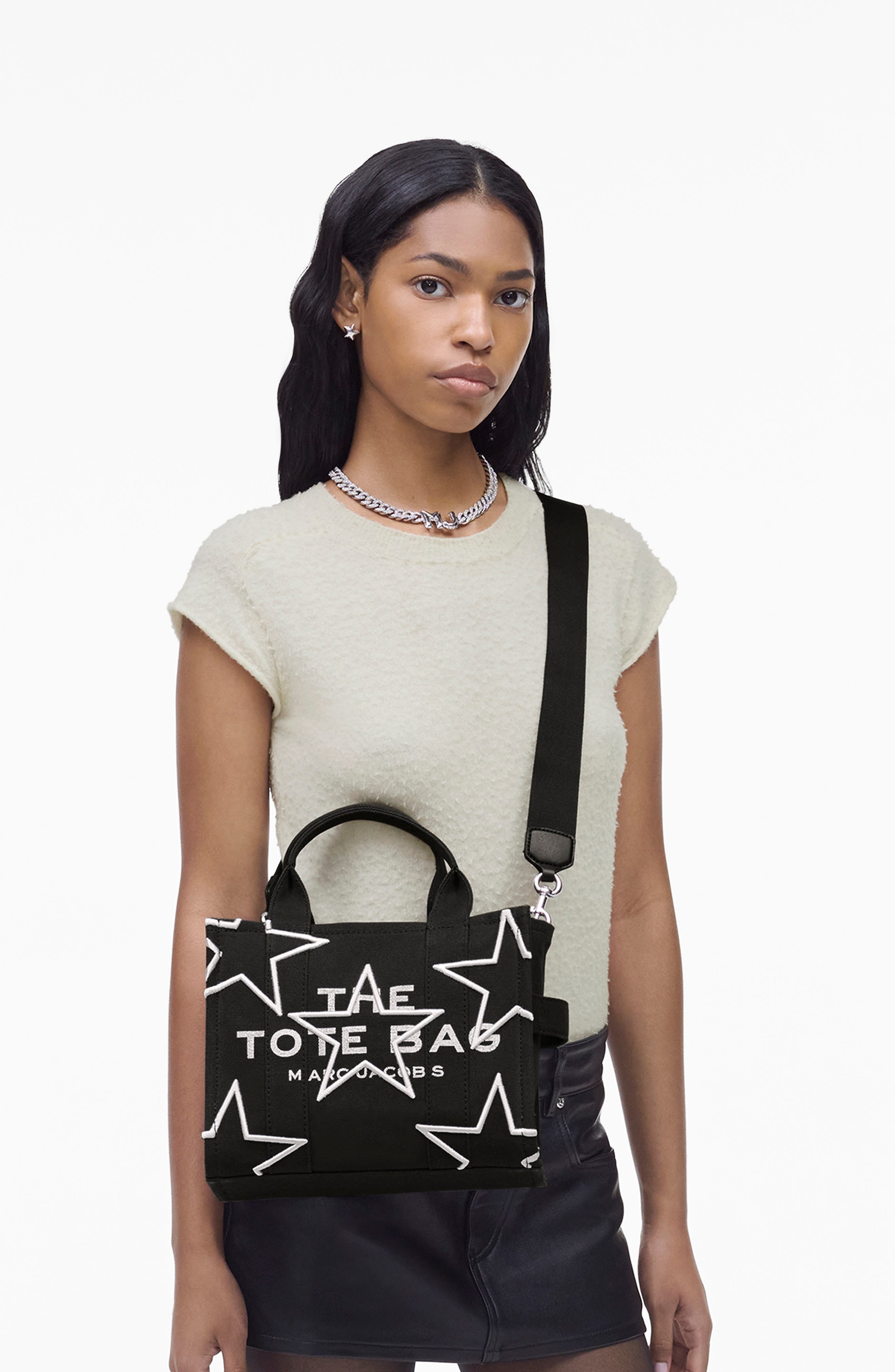 Marc Jacobs The Small Star Canvas Tote Bag in Black at Nordstrom - 3