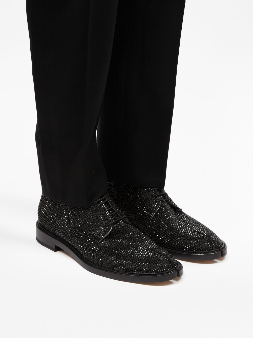 crystal-embellished lace-up shoes - 6