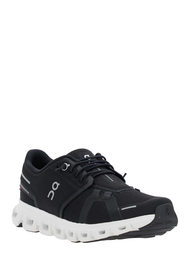 On Sneaker Cloud 6 Low Top With Mesh Inserts And Logo On The Side Black Tech Fabric For Women Polyester outlook