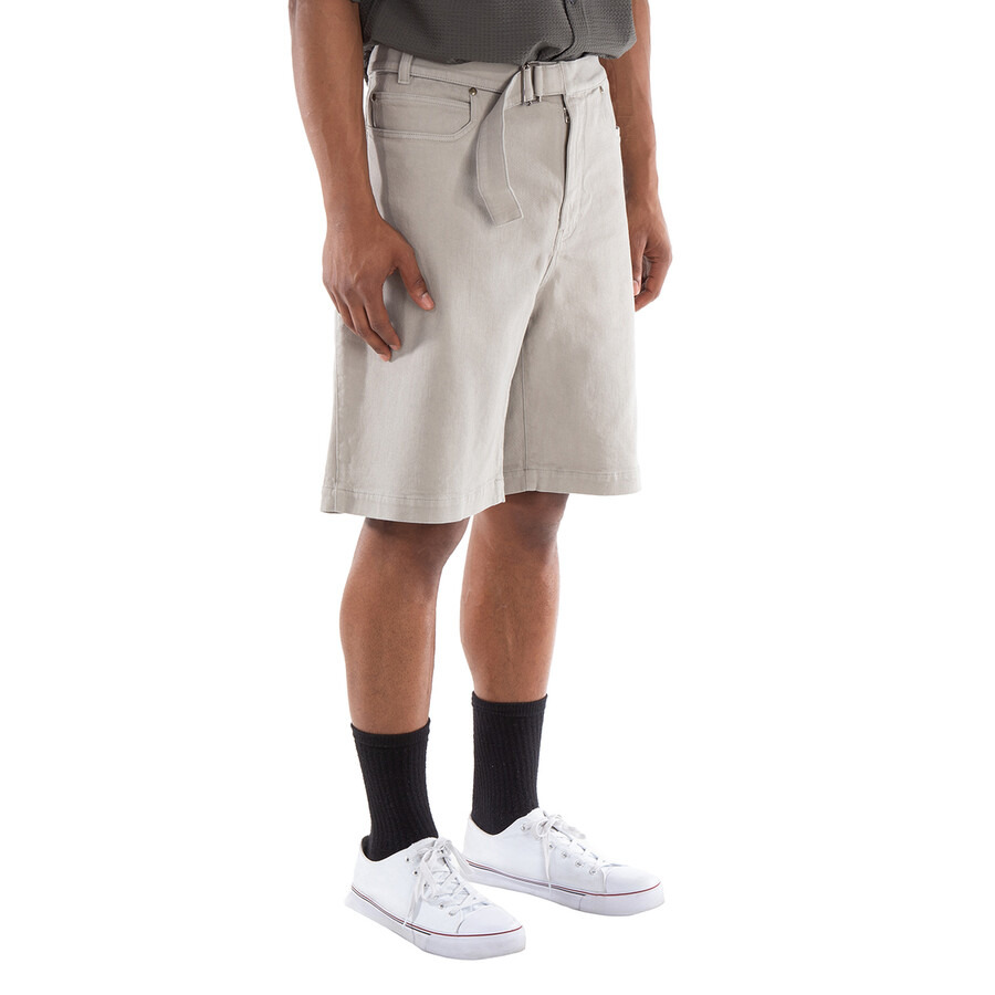 Zegna Beige Cotton Twill Shorts, Brand Size 54 ( US Size 38 ) - 4