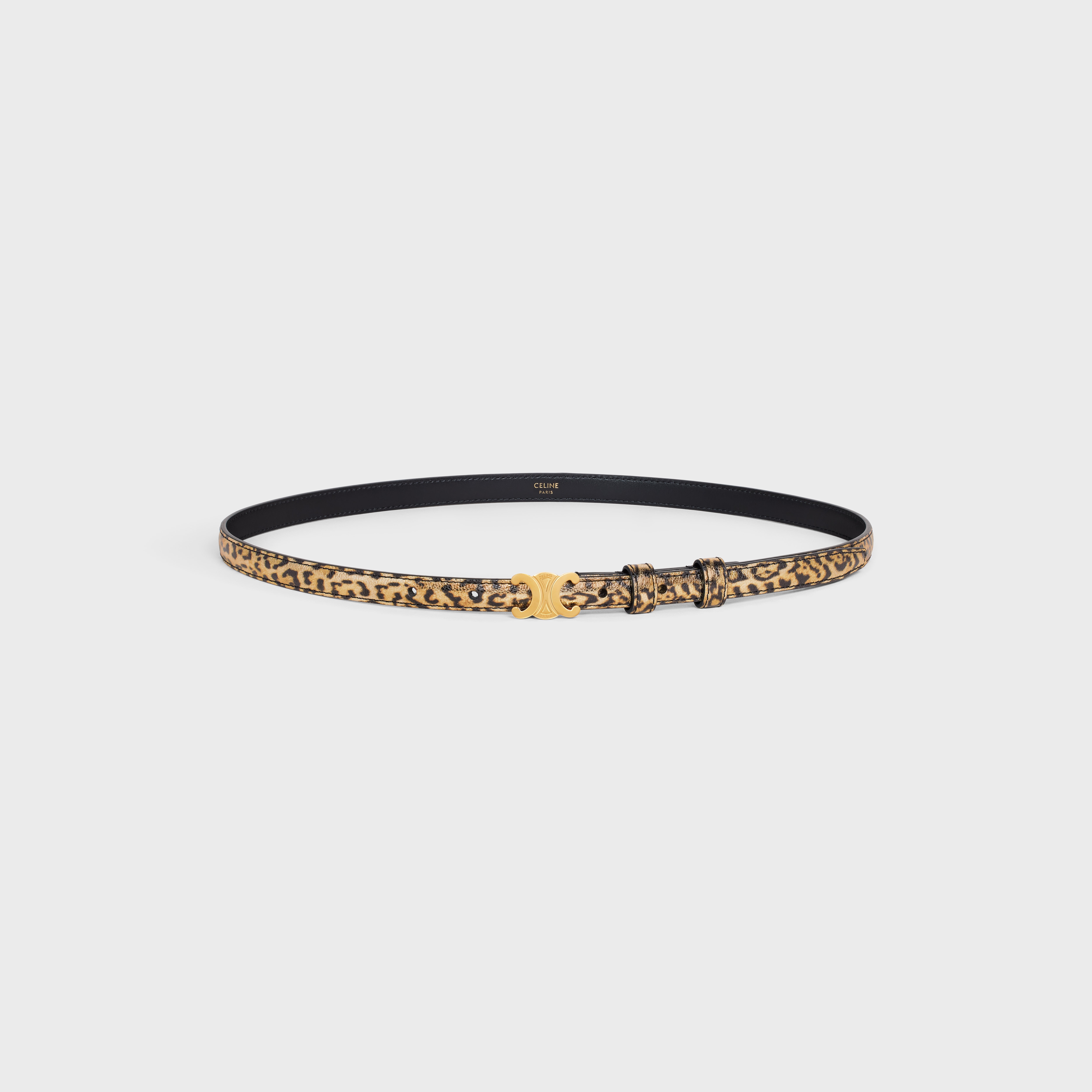 TEEN TRIOMPHE BELT in LAMINATED GOATSKIN WITH LEOPARD PRINT - 3