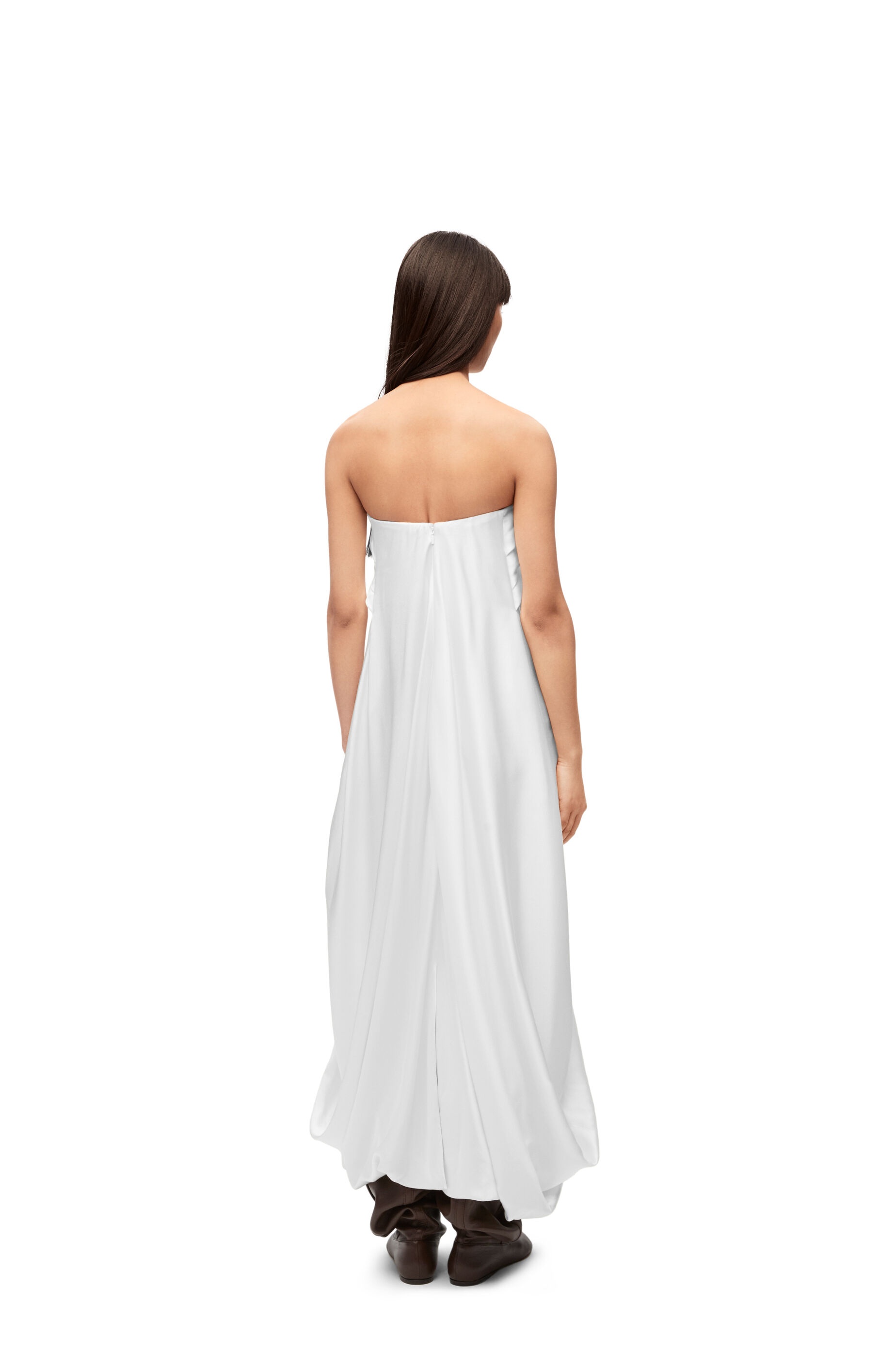Draped dress in silk - 3