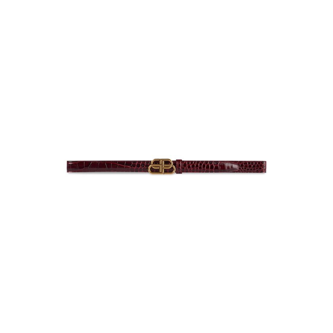 Bb Thin Belt in Dark Red - 1