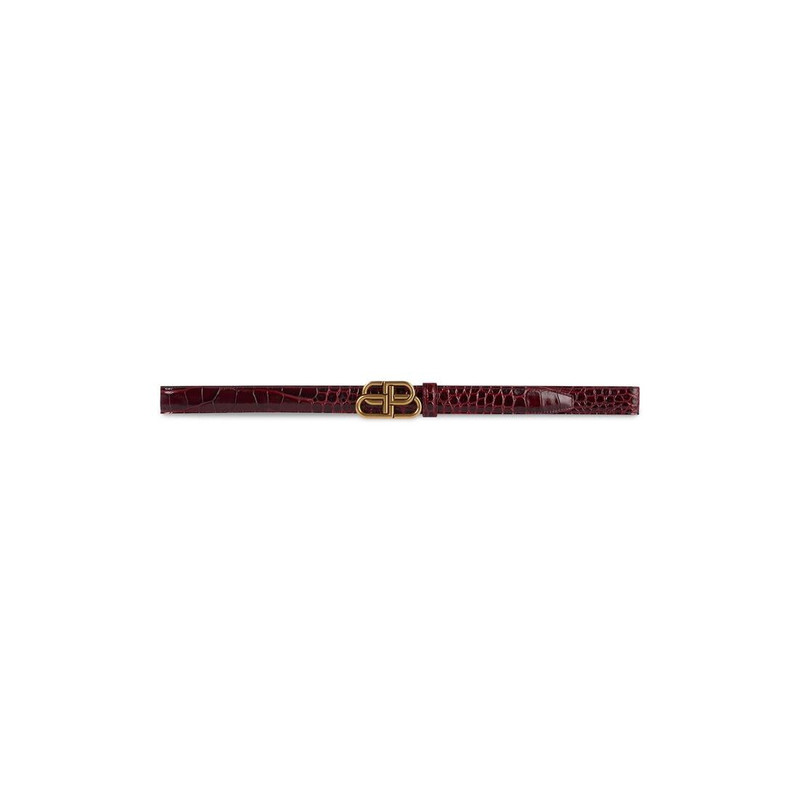 Bb Thin Belt in Dark Red 1